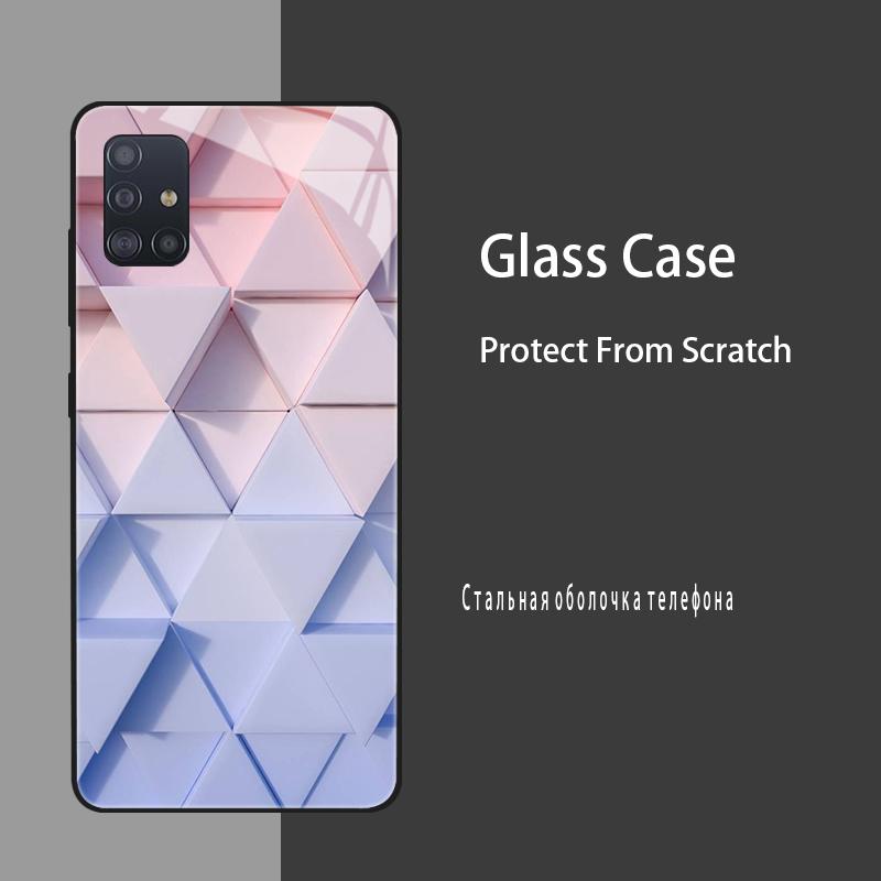 Case For Samsung Galaxy A51 Cases Tempered Glass Case For Samsung Galaxy A31 A71 Bumper A 51 71 Hard Silicone Cover Coque Fundas
