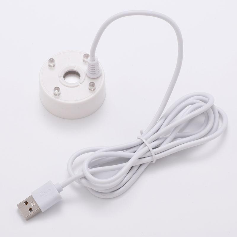 

5V USB Fan Mist Maker with LED for Air Conditioning Home Decoration Water Fogger Machine Colorful Lights Landscape Spray Nebulizer белый