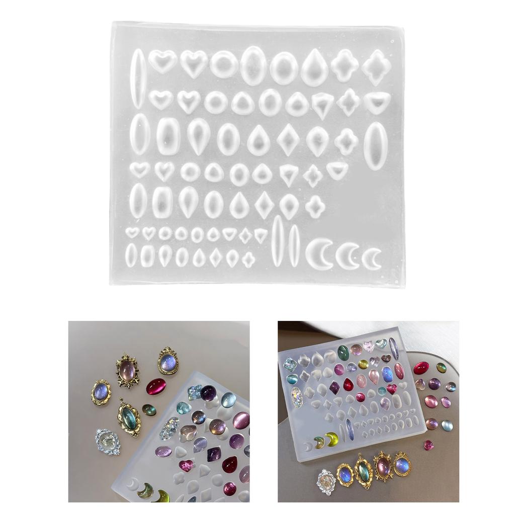 Smooth Surfaces Silicone Gems Molds Crafting Moulds Suitable for Effortless Nail Art Projects and Additional Crafts