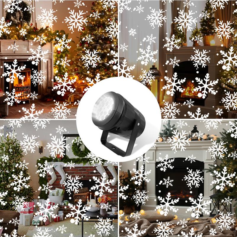 Proiector LED Fulg de Nea Lumini de Sărbători Proiecție de Crăciun Lampă de Exterior Reflector de Zăpadă pentru Petrecerea de Anul Nou Lampă Decor Crăciun