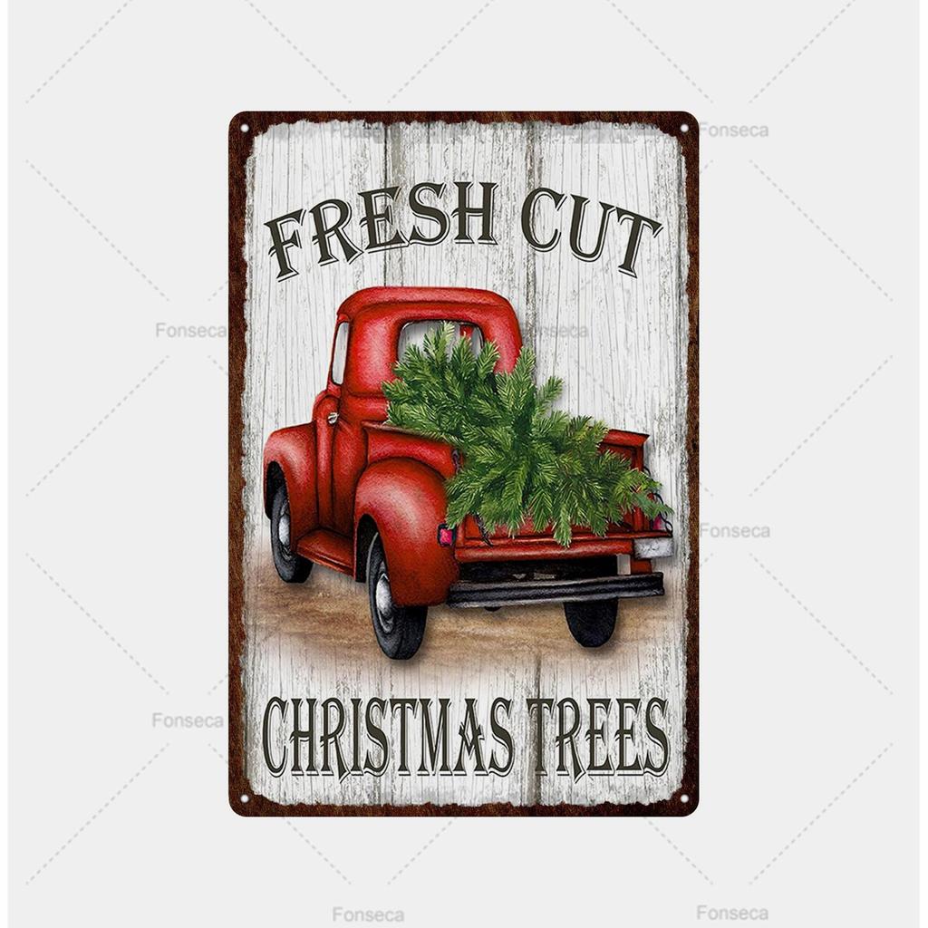 Santa Claus Snow View Metal Sign Vintage Tin Sign Metal Vintage Bar Vintage Wall Decoration Bar Club Metal Poster