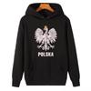 Klassischer Herren Hoodie, dicker Baumwollpullover mit Polen-Aufdruck, Flagge Polens, Polnisch, für alle Altersgruppen