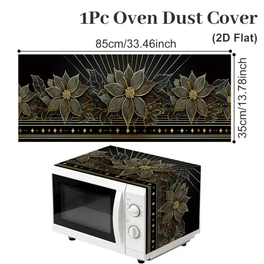 Printed Microwave Oven Dust Cover Universal Dust Protector Mat Microwave Cover  Kitchen Appliance F