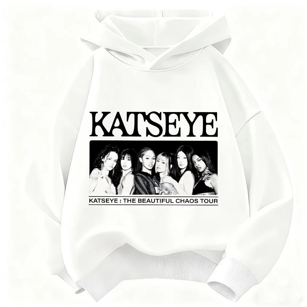2026 Children KATSEYE Hoodie Kids Loose Casual Hooded Sweatshirt Boys Girls Fashion Graphic Pullover Sport Daily Wear Tops
