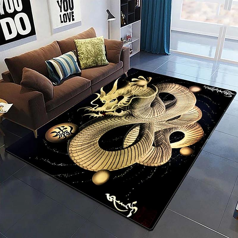 Modern Chinese Koi Tai Chi Yin Yang Area Rug Living Room Carpet for Children Play Home Deco Anti-slip Floor Mat and Carpets Gift