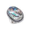 Abalone Shell Gemstone 925 Sterling Silver Jewelry Ring Size 6
