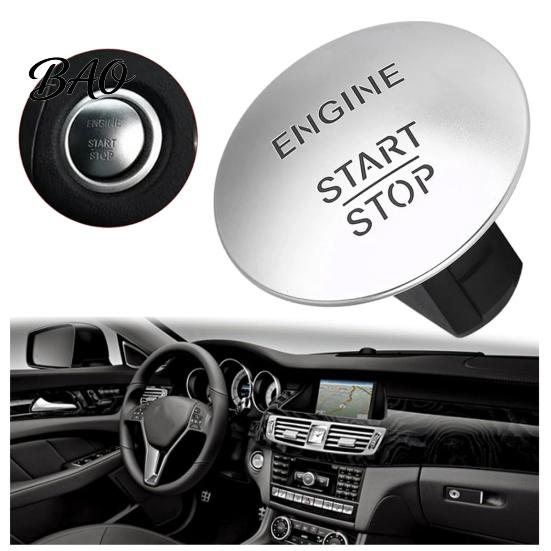 OEM Style Start Button Engine Stop Switch for Mercedes Benz, Car Push Seamless Fit Starter Switch, Button, Replacement Accessory Metal Panel Butto