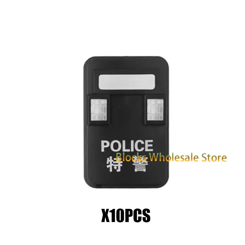 

MOC Военный спецназ Полицейский Солдат Пуленепробиваемый щит Строительные блоки Кирпичи Фигурки Армейское оружие DIY Аксессуары Кирпич Детские игрушки