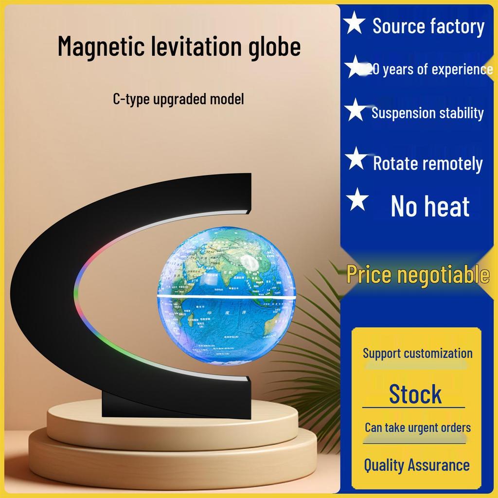 Creative Magnetic Levitation Globe Ornament - Perfect Desk Gift for Clients and Events