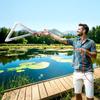 24in Aquatic Weed Rake 3-Sided Foldable Lake Weed Rake Handle 30ft Rope