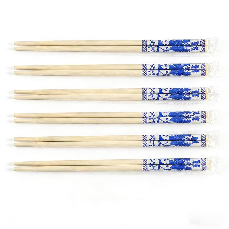 Yicang Blue & White Porcelain Disposable Bamboo Chopsticks