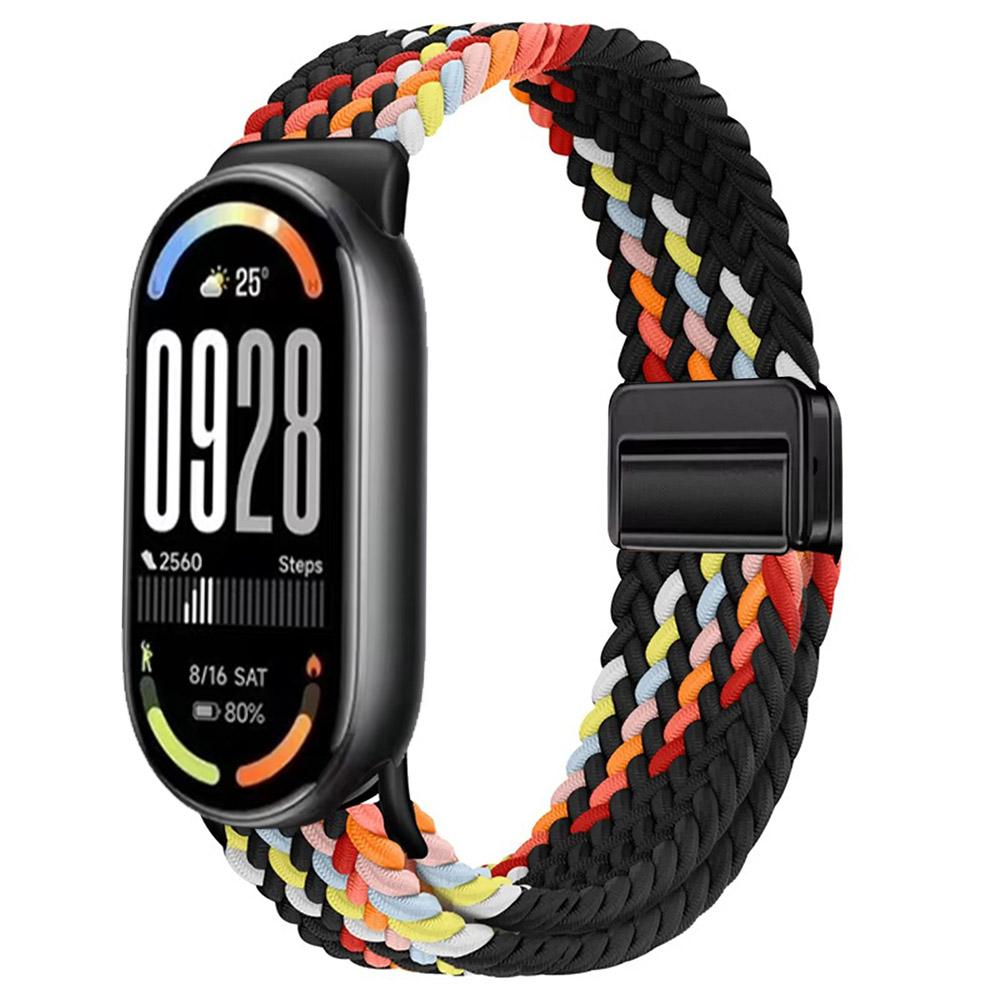 Nylon Loop Band for Xiaomi Mi Band 10 Strap Braided Bracelet Breathable Wristband for XiaoMi Band 8 9 10 NFC Magnetic clasp Belt