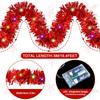 1/3pcs 5M Christmas Tinsel Garland Decorations,Indoor/Outdoor Hanging Party Decor for Tree, New Year's,Durable Festive Decor
