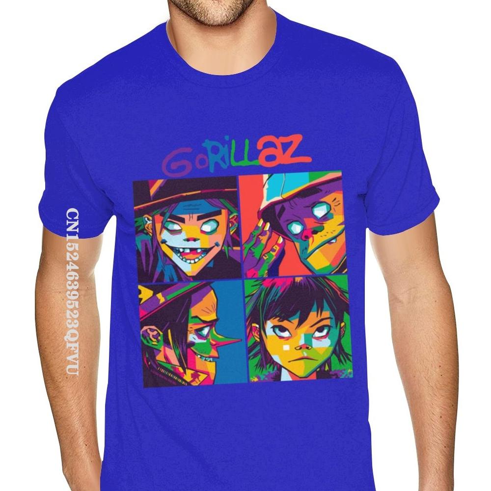 Tricouri Gorillaz de calitate, tricou pentru bărbați, mărime mare, tricouri negre, fitness, tricouri normale, vânzare fierbinte, tricouri din bumbac pentru bărbați