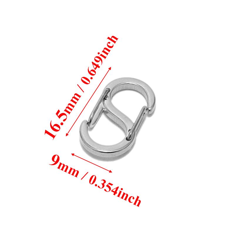 5Pcs 18k Gold Stainless Steel Chic Letter S Buckle Spring Lobster Clasps Necklace Hooks Bracelets Connector DIY Jewelry Making