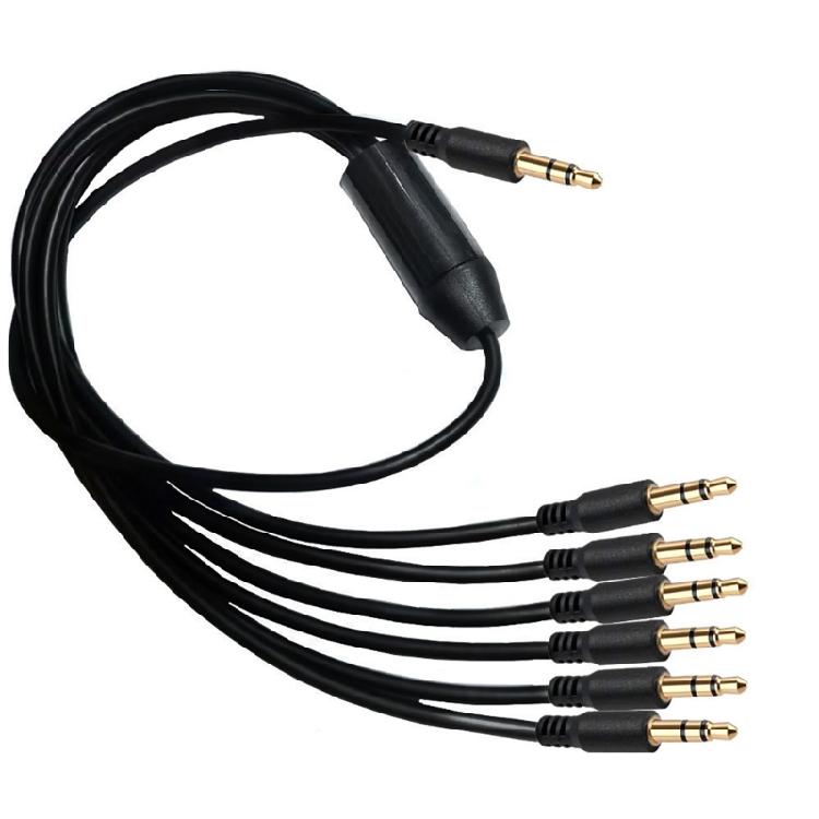 Convenient 3.5mm Audio Splitter Cable Male Male Extension for Speaker Projector