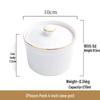 Pure White Ceramic Stew Pot with Gold Rim
