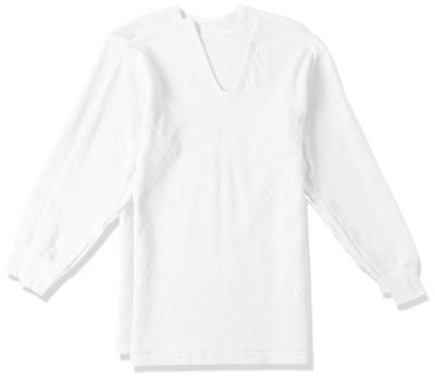 Gunze RP63102 Comfortable Quilted Inner Shirts with Diamond Long Set of Size LL To Japan Size Men's Far-Infrared Treatment, Pattern, 100% Cotton,