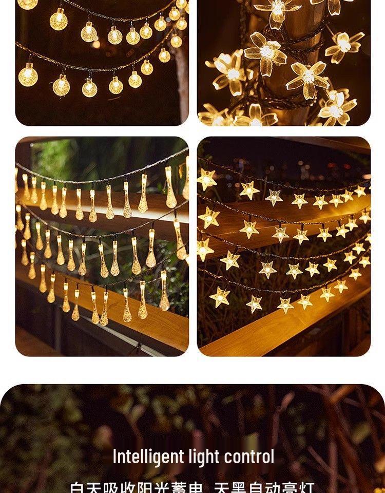 LED Solar Bubble Ball String Lights for Outdoor Ambiance
