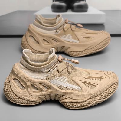 Summer and Autumn Men's Shoes Mesh Breathable Men's Shoes Personalized Trend Flying Woven Shoes Men's Live Broadcast Hot Trendy Shoes