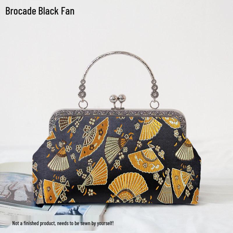 Short Style Handbag Material Kit - Handmade, Multiple Styles, Square Clasp Bag, Includes 20 Needles