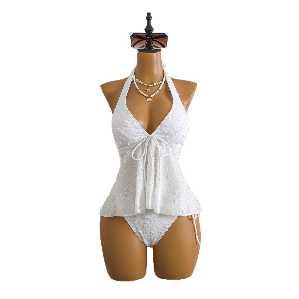 

2026 European and American Floral Special Fabric Tankini Split Swimsuit Sexy Bikini L