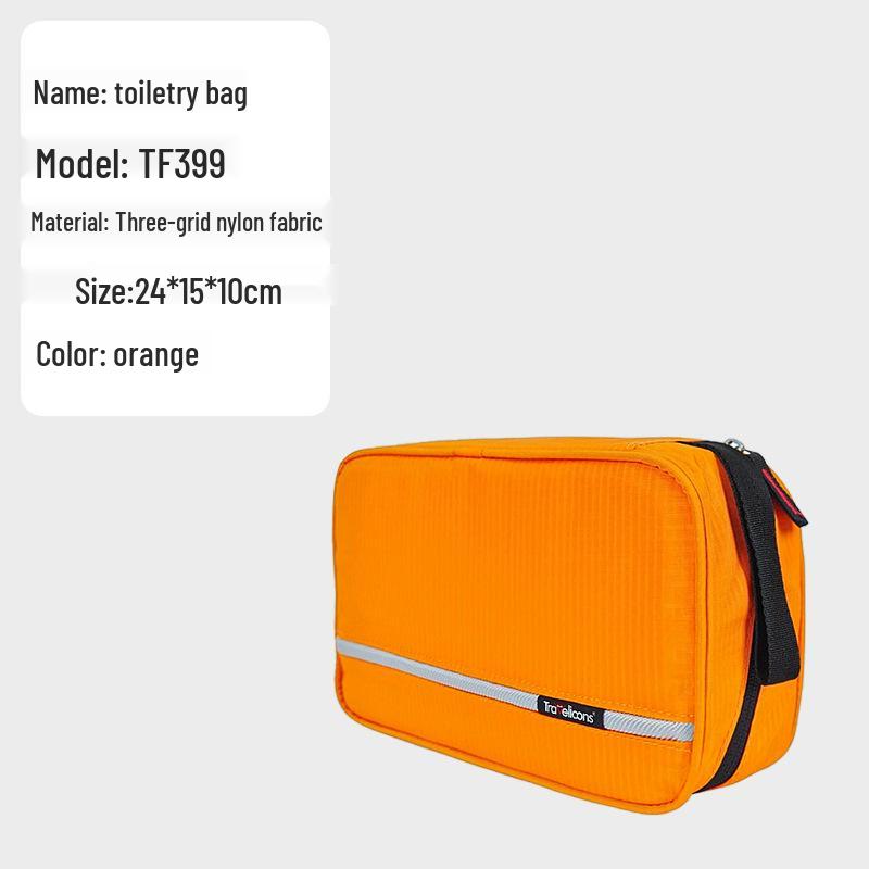 

Women s Large-Capacity Oxford Cloth Toiletry Bag: Portable, Waterproof, Hook-Type Makeup & Skincare Organizer for Travel Medium (24*10*15CM) оранжевый