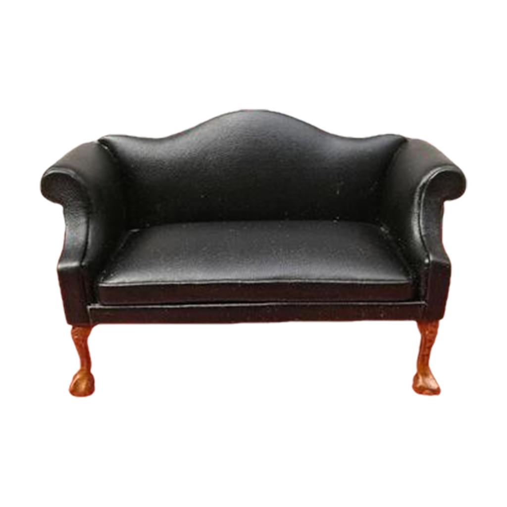 Puppenhäuser im Maßstab 1:12 Loveseat Miniatur Couch Möbel Rollenspiel für Kinder Puppenhaus Möbel Modell für Puppenhäuser