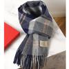 100 pure wool scarves for men and women, winter high-end new plaid scarves, gifts for couples