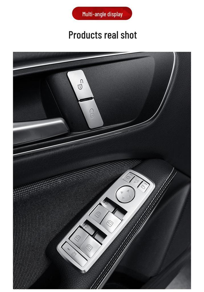 Mercedes-Benz GLK ML GLA B C E Class Window Switch Decorative Button Sticker Frame