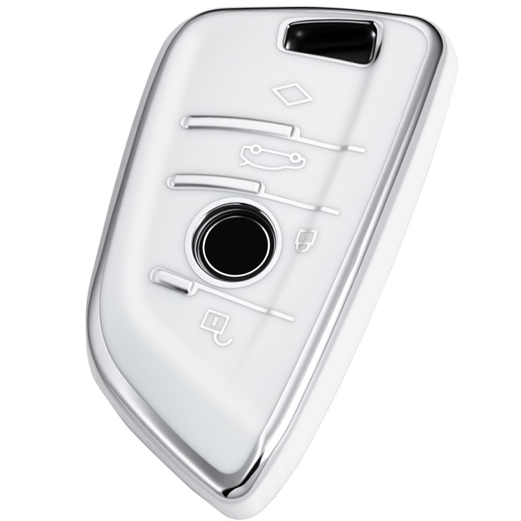 Soft Tpu Key Case Fits for 2024 BMW M8 X1 X2 X3 X5 540I 750I 3 Series Smart Car Key Remote Fob
