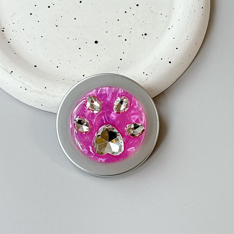 Rhinestone Magnetic Retractable Phone Holder with MagSafe, Foldable Desktop Support, Japanese Korean Style