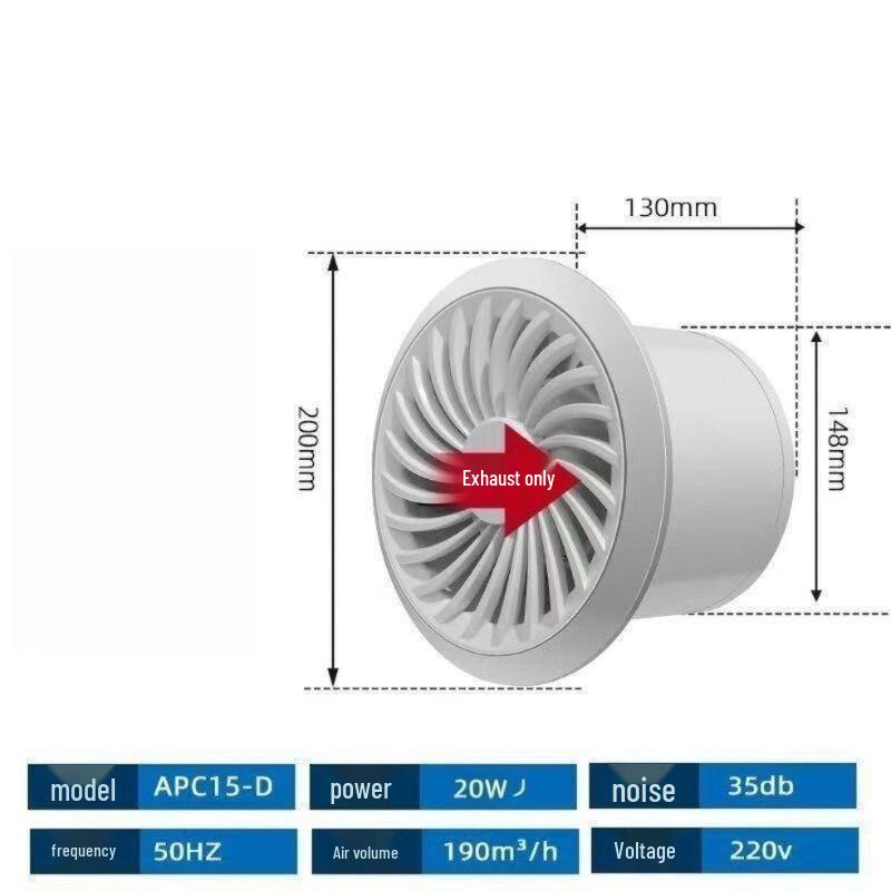 

Shengbai 6-inch Ultra-Quiet Bathroom Exhaust Fan