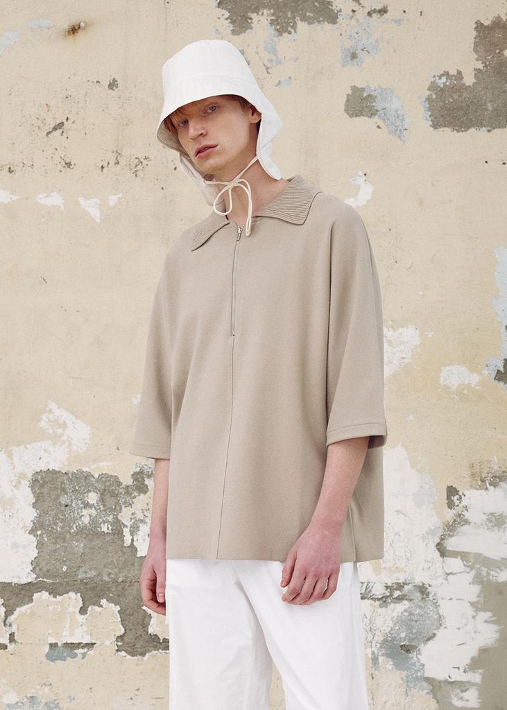 UMARMUNG Elastic Viscos Half Zipup Pullover_Skin