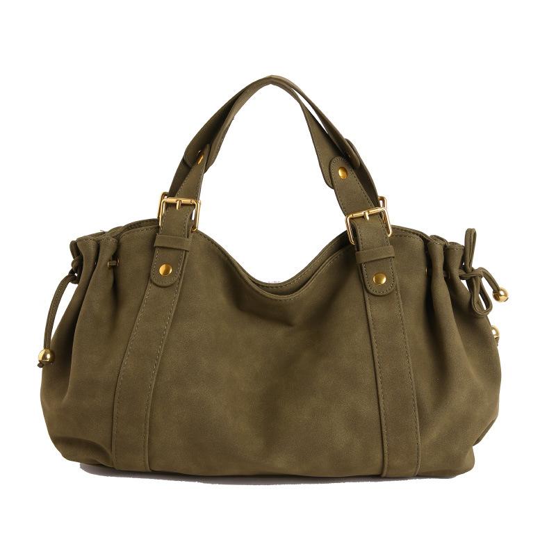 Tote Bag, Fashionable Retro Frosted Bag, New Relaxed Pleated Soft Leather Women's Bag, Simple Commuting Handbag