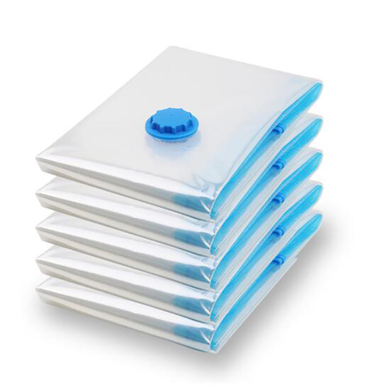 1 Stück/5 Stück Vakuum-Kompressions-Platzspar-Aufbewahrungsbeutel mit Ventil Faltbar Kleidung Versiegelter Packbeutel für Decken Reisen