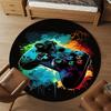 1PC Gaming Controller Rainbow Round Chair mat Area Rug - Non-Slip, Floor Mat for Office, Bedroom, home decor Christmas Gift c0528117