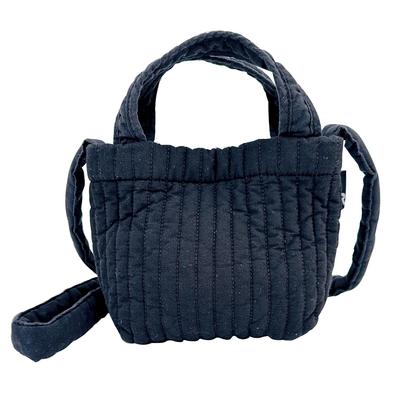 1229 Gesteppte Schulter-Mini-Tragetasche SC Babylou Flat Ible [Rootote] (Schwarz)