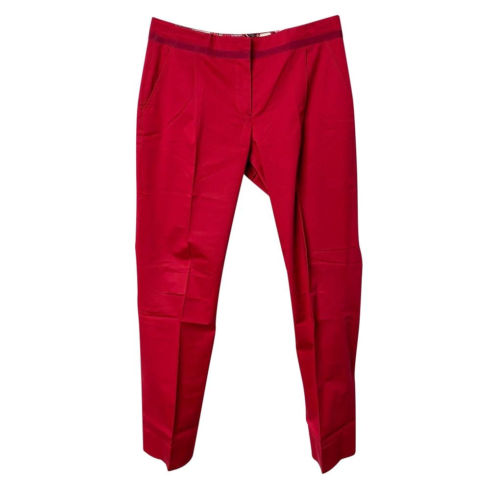 

Salvatore Ferragamo Trousers In Red Cotton Red Medium