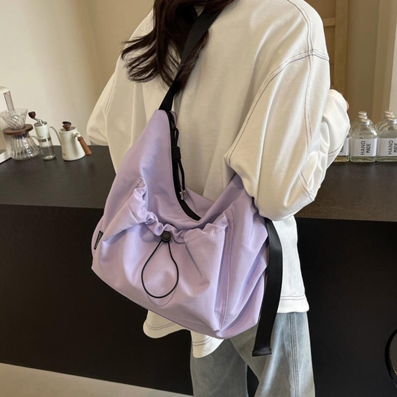 Leisure Large Capacity Drawstring Crossbody Bag for Women New Simple Travel Tote Bag New Men Fashion Shoulder Bag