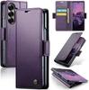 Premium Business Folio Flip RFID Leather Phone Case For Samsung Z Fold 8 Ultra 7 6 5 Magnetic Kickstand Card Holder Wallet Cover