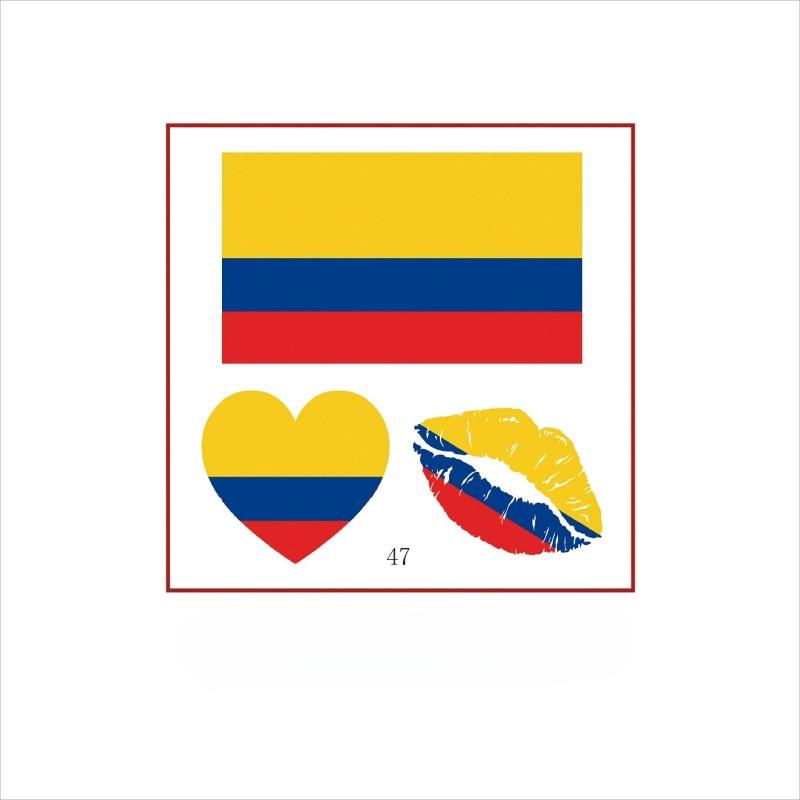 10PCS New World Cup Flag Tattoo Stickers Football Game Games Tattoo Stickers Makeup Face Stickers