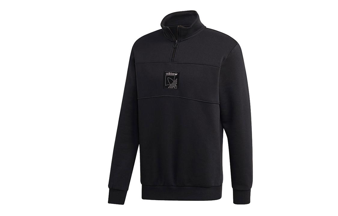 Adidas Originals Sprt Icon Qztt Sweatshirts Men s Black Stand Collar Thickened Regular GD5821 XL
