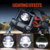 5.75 Inch Motorcycle Led Headlight with Halo Ring White DRL Angel Eye for Dyna Sportster Softail 5 3/4"Headlamp