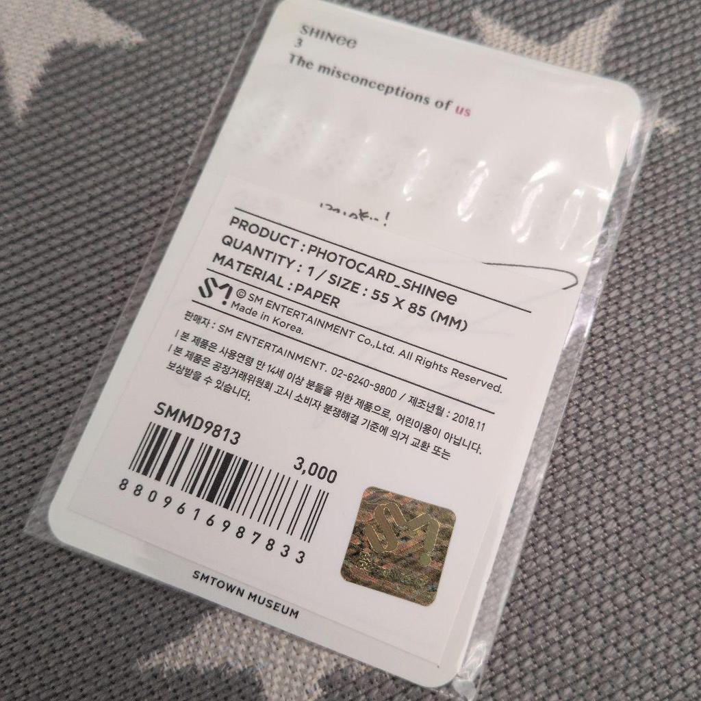 [USED] SHINee Onew trading card reissue