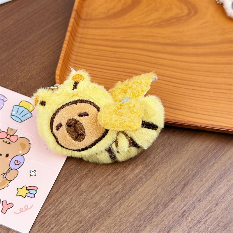 Adorable Bee Pendant - Student Backpack Accessory | Cute Cartoon Plush Chain Gift