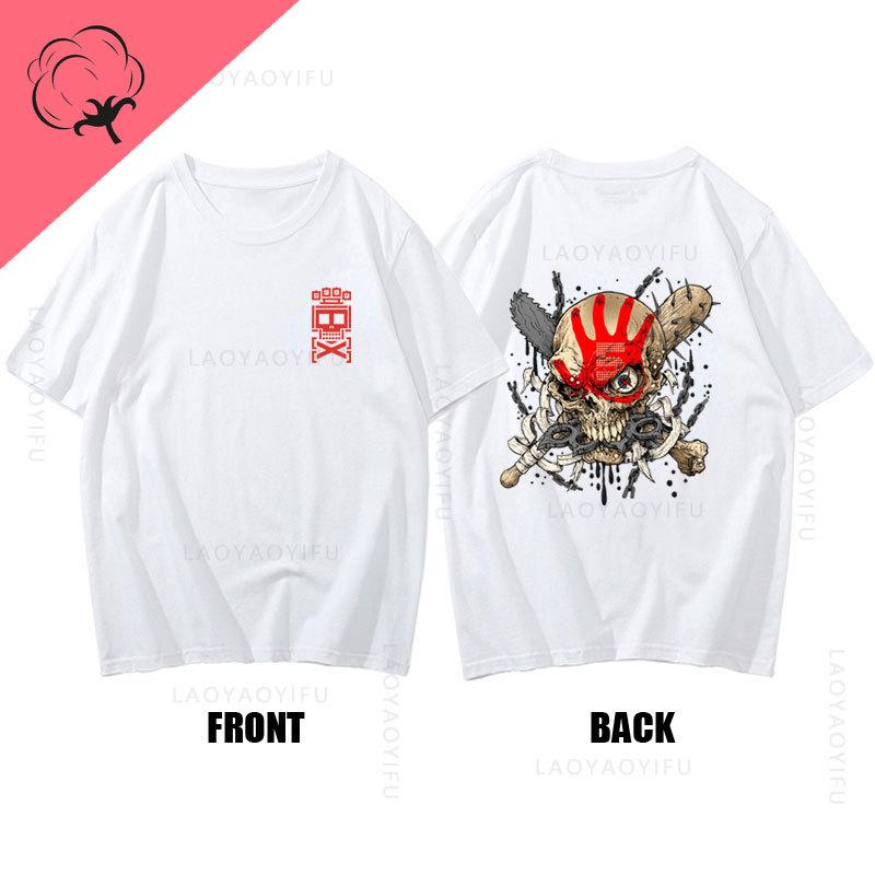 Hot Sale Five Finger Death Punch Theme 100%Cotton Double-sided T-shirt Graphic Youth Cloth Streetwear 2024 Fashion Men T Shirt