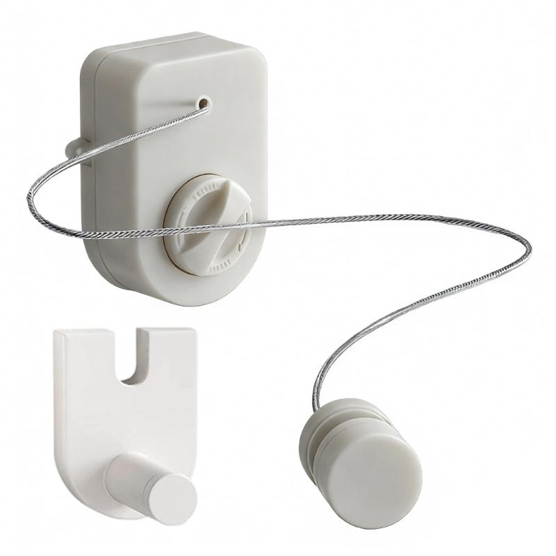 

Wall Mounted Laundry Drying Cord Extends To 13 8FT Holds Up To 40LBS Reliable Construction белый