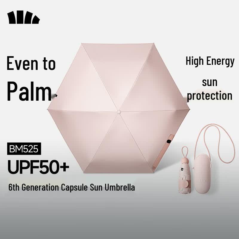 Beneunder UV Protection Portable 5-Fold Capsule Umbrella