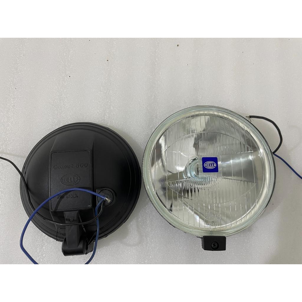 Pereche Hella Comet 500 Lampă de Condus Spot Alb cu Capac Universal |Se Potrivește Pentru